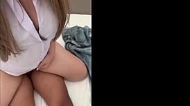 Thai college girl rides hard in selfie vid!