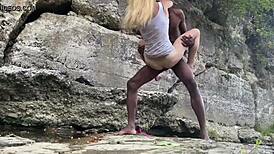 i fucked my interracial couple on a hike with big black cock...