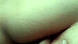 Husband Teases Tight Pussy and Ass of Nerdy Brunette Wife in Steamy Bedroom Play