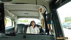 fake taxi petite london teen teases driver subtly