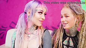 Anal Queen Anuskatzz Dominates Australian Tattooed Slut with Monster Cock in Europe