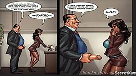 Black Council Woman Fucked by Monster Cock Boss in Office