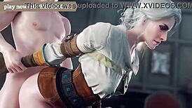 Siri stars in perfect Witcher 3D animated fuck scene with big tits and pussy