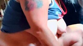 i watch the trailer park milf straddle and ride that monster bbc with her natural tits bouncing