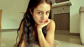 This Hot Brunette Shows Off Her Juicy Ass And Face On Web Chat