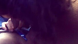 First time deep throat experience with an eighteen year old Latina beauty in the car