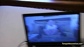 Step-mommy's help feels so good with her shaved pussy creampie