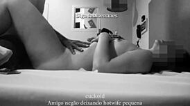 Watch the cuckold film his latina wife with big black cock!