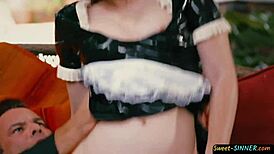 Sexy teen maid gets fucked from behind