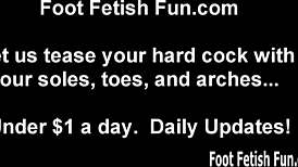 Watch Her Perfect Feet While Stroking Your Cock
