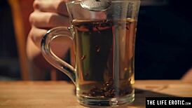 hot blonde girl fingering her hairy pussy to orgasm 😍