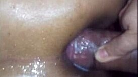 Latina milf gives intense handjob leading to creampie.