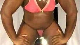 sexy ebony tgirl twerking her juicy ass to music in the club