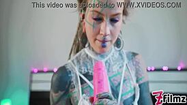 omg, this sexy tattoo girl takes rough anal in lingerie! 🔥