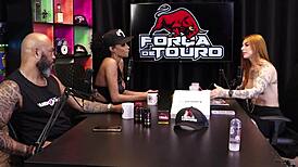 Fiery Redhead Mixes Work And Pleasure In Sheer Lingerie