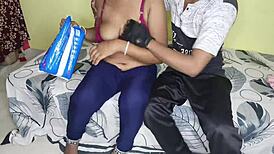 boyfriend fucks girlfriend's ass during period 😈