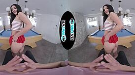 april valentino teases and fucks on the pool table in vr