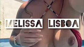 melissa lisboa naughty showing off and taking cum part 1