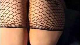 blonde in stockings bent over for big cock