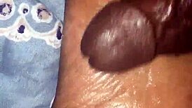 Girlfriend gives detailed footjob with her feet on his cock