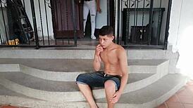 i sneak in and fuck sexy latina milf when parents away, filling with cum