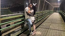 i fuckd on da catwalk n street n car unda rain n almost got caugt