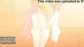 watch this horny anime babe get bent over for doggystyle creampie
