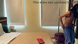ella gets a hot call, hotel staff films it, part 1