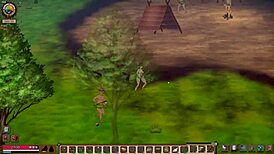 Mad island game where three girls get ravaged!