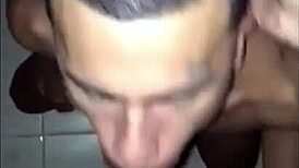 Hey, check out this wild barbershop blowjob session! 😏