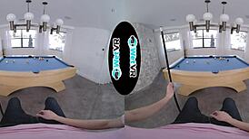 april valentino teases and fucks on the pool table in vr