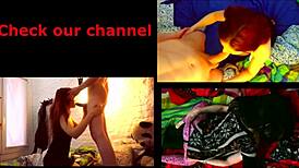 जोड़े की पैशनेट ब्लोजॉब और डीपथ्रोट में कराहना