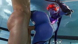 Overwatch nsfw animation with wild hentai cartoon banging scenes