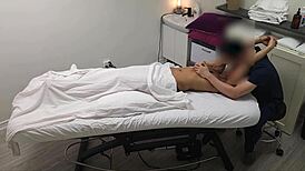 sarah, young indian college student, gets her first unforgettable massage with natural tits