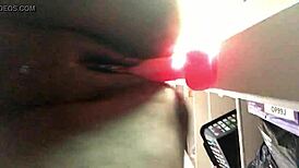 Ebony solo performer dances seductively in ripped clothes