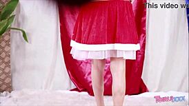 Hey, wanna see Lidia's hot Christmas solo with tgirl action?