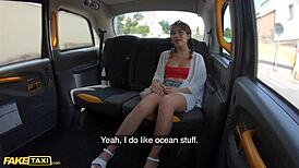 Marina Gold Bent Over for Deepthroat Blowjob in Fake Taxi Outside 😈