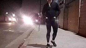 just another day, this gay latino with a bubble butt is selling his holes on the street