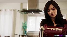 Stepdad Clarke Kent and stepdaughter Aria Valencia have intense sex in bed all night!