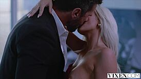 Vixen Elsa Jean unleashes her horny side with licking and riding