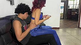 Teaching Stepsister To Play On Phone