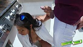 Hot girls with natural tits and red hair have a wild sex with a big dick