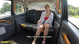 Marina Gold Bent Over for Deepthroat Blowjob in Fake Taxi Outside 😈