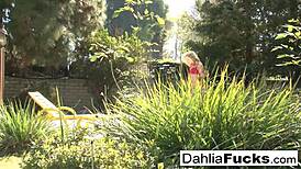 Dahlia Sky feels intense pleasure with solo toy play