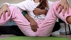 Stepbrother Teases Small Tits Of 18+ Asian Stepsister, Making Her Horny With Close-Up Masturbation