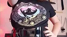 Cute nerd sexts while masturbating in panties, fingering to orgasm.