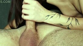 Sensual sucker gets close-up pulsating oral creampie.