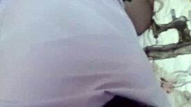 This sexy asian babe in black stockings looks so tempting.