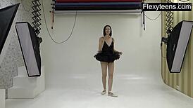 flexyteen markova stretches naked in acrobatic workout