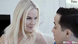 pleasing mommy slimthick vic riding her stepson hard